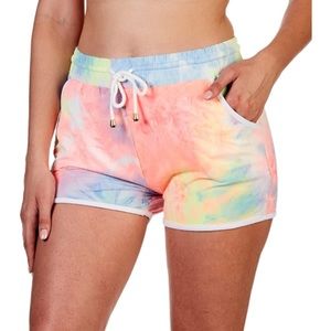 NWT Ultra Soft Tie Dye Drawstring Jogger Shorts